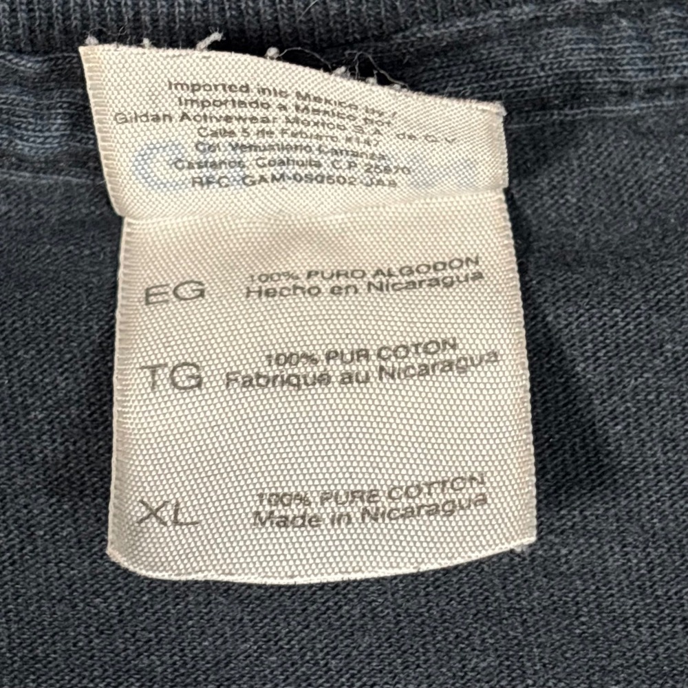 Gildan Montauk T-Shirt Mens XL Black The End Long Island NY Graphic Tee Cotton - Picture 7 of 11